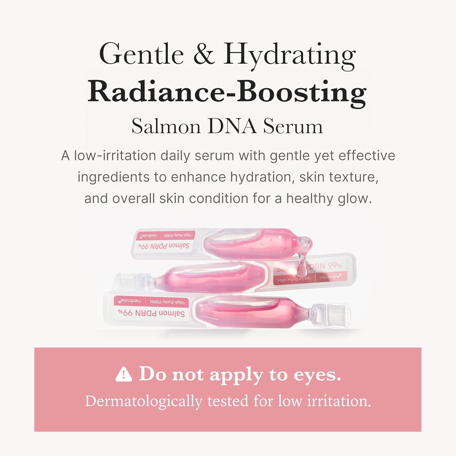 medicube Glass Glow Advanced Hydration & Plump Duo: Mini Booster Pro Pink and Salmon DNA PDRN Pink One Day Serum